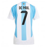 Dámy Fotbalový dres Argentina Rodrigo De Paul #7 Copa America 2024 Domácí Krátký Rukáv